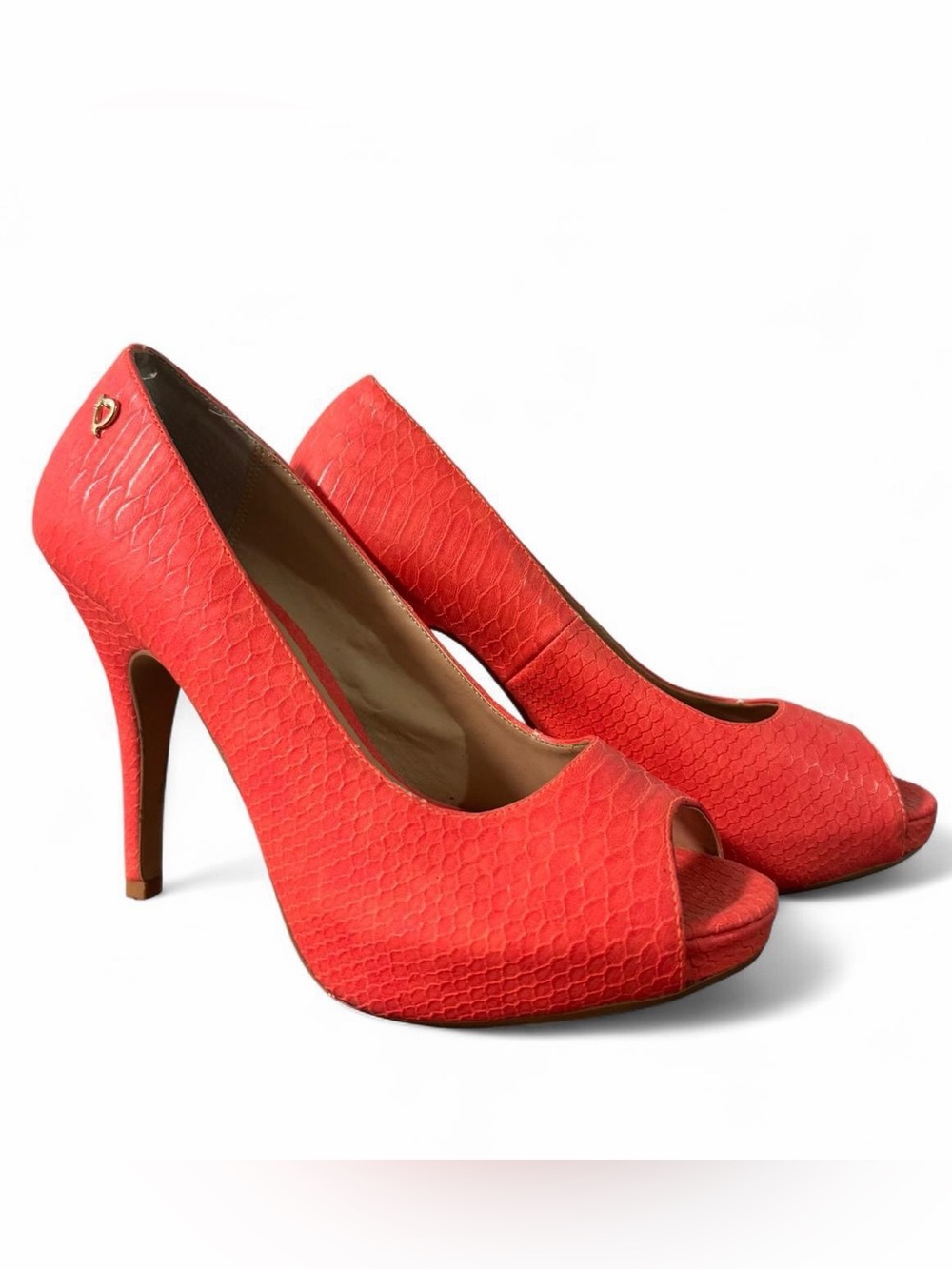 Women's Red Peep-Toe High Heels